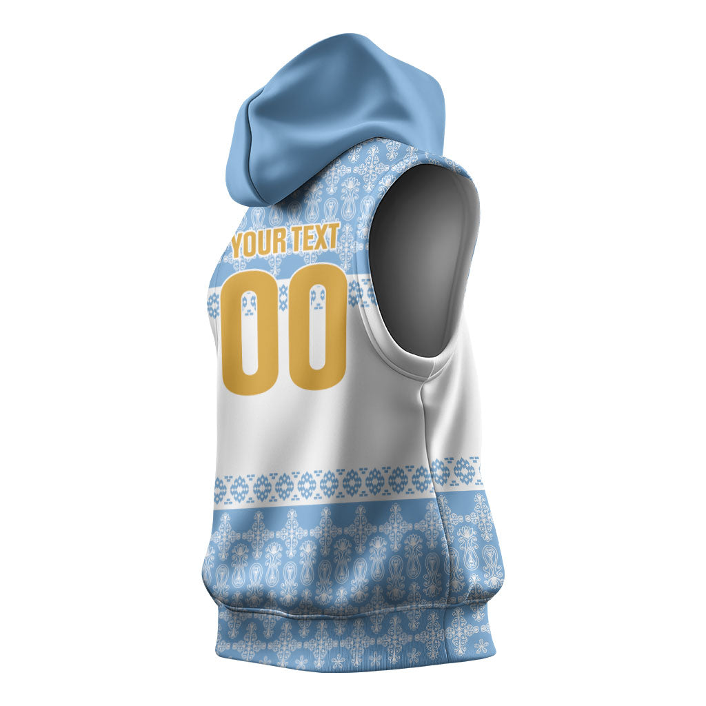 Argentina Rugby National Heritage Custom Sleeveless Hoodie Gaucho Inspired