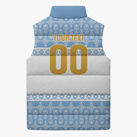 Argentina Rugby National Heritage Custom Sleeveless Puffer Jacket Gaucho Inspired