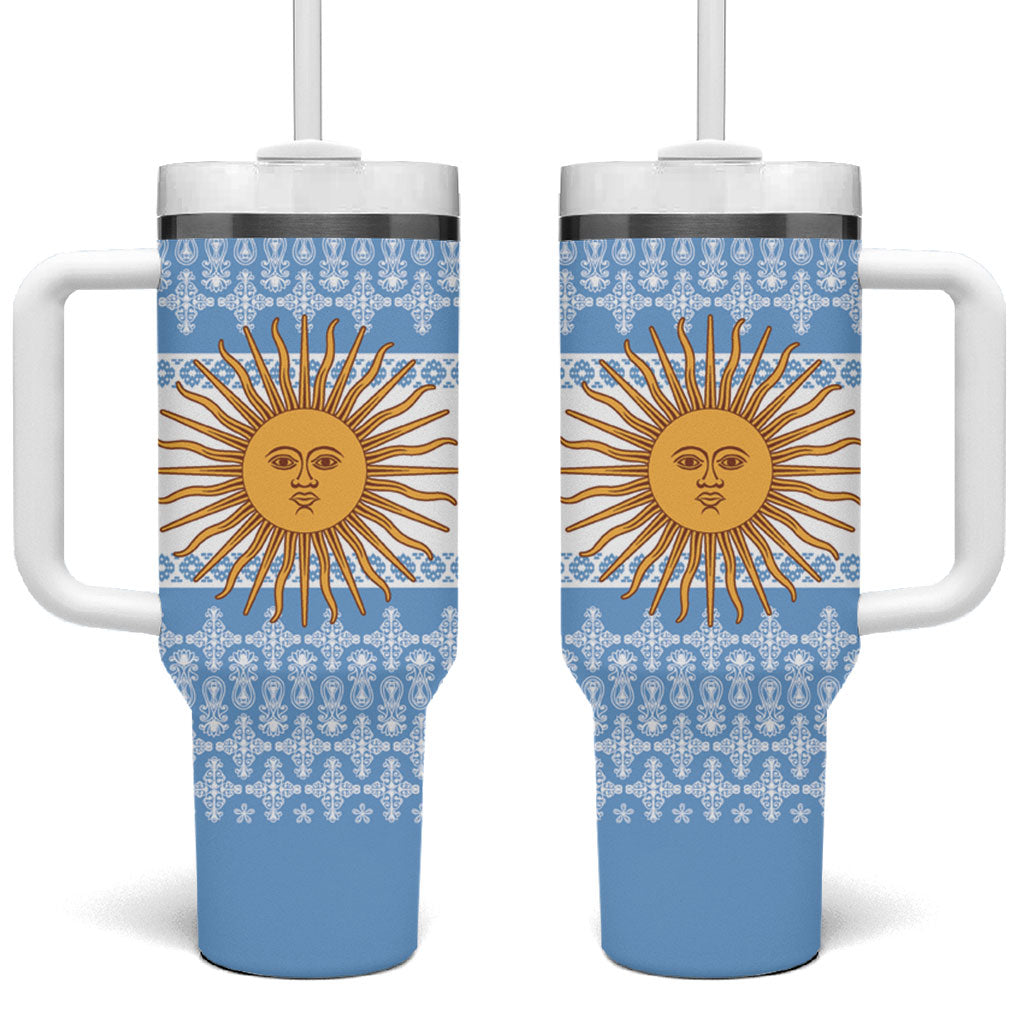 Argentina Rugby National Heritage Custom Tumbler With Handle Gaucho Inspired