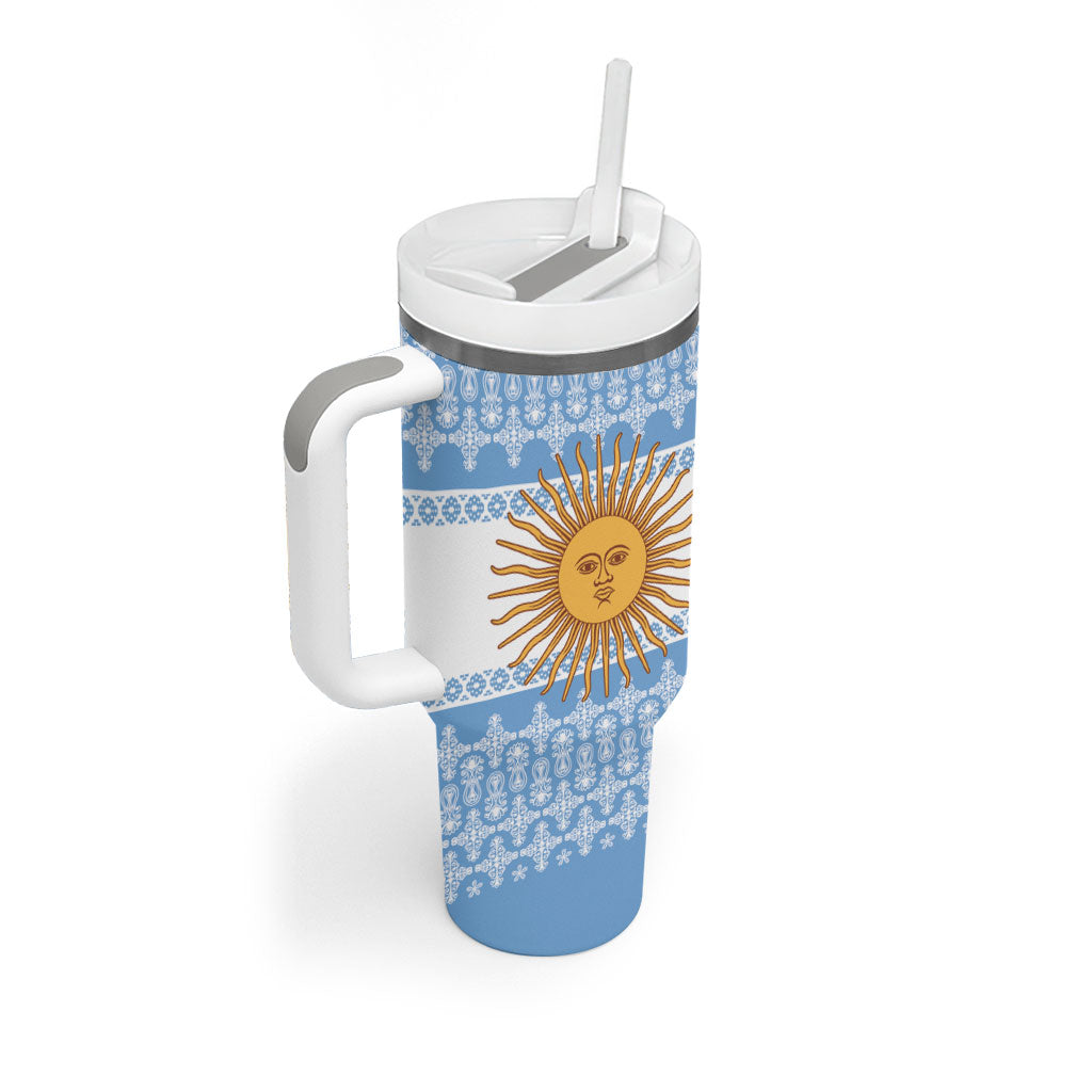 Argentina Rugby National Heritage Custom Tumbler With Handle Gaucho Inspired
