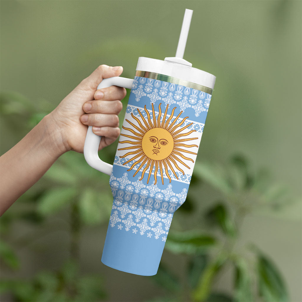 Argentina Rugby National Heritage Custom Tumbler With Handle Gaucho Inspired