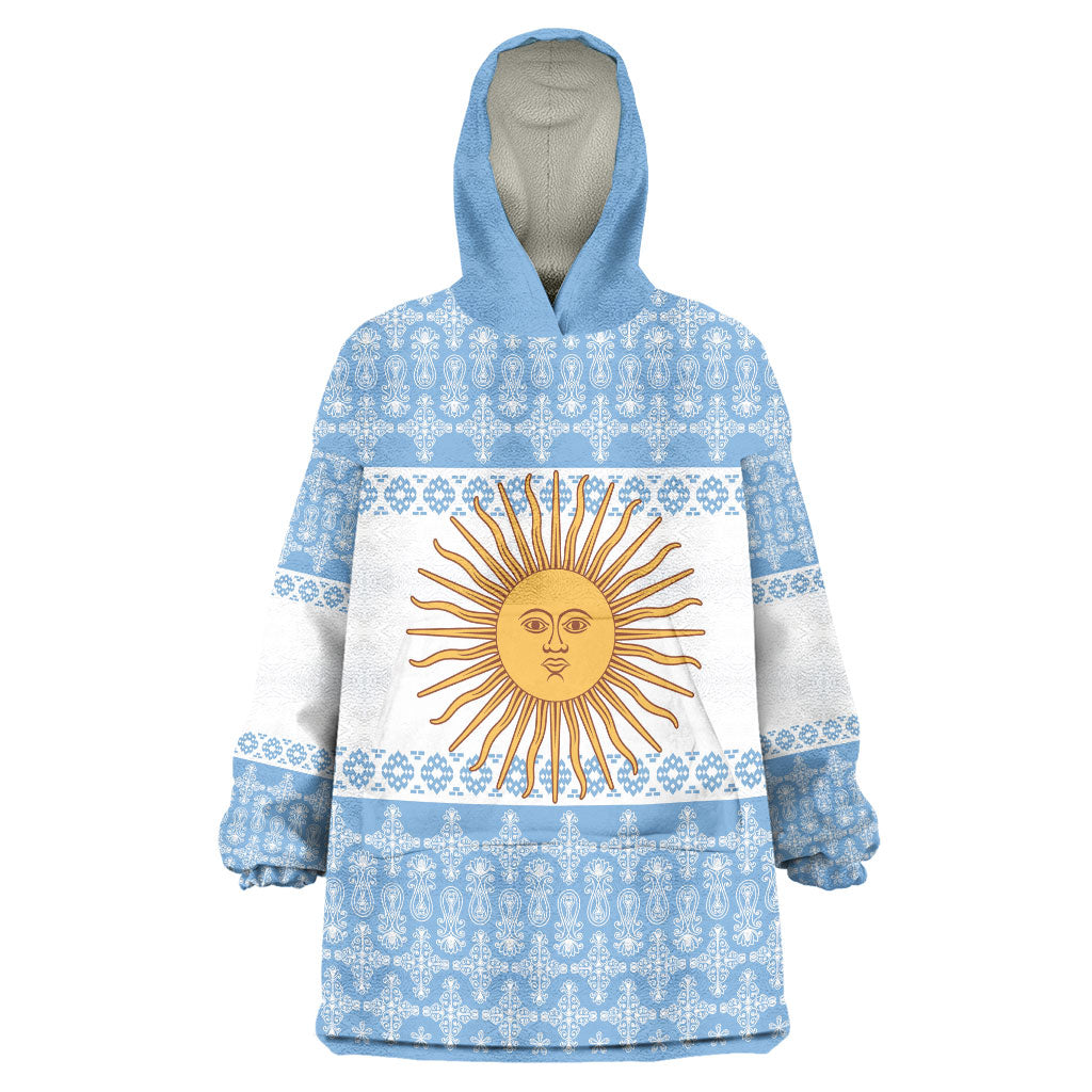 Argentina Rugby National Heritage Custom Wearable Blanket Hoodie Gaucho Inspired