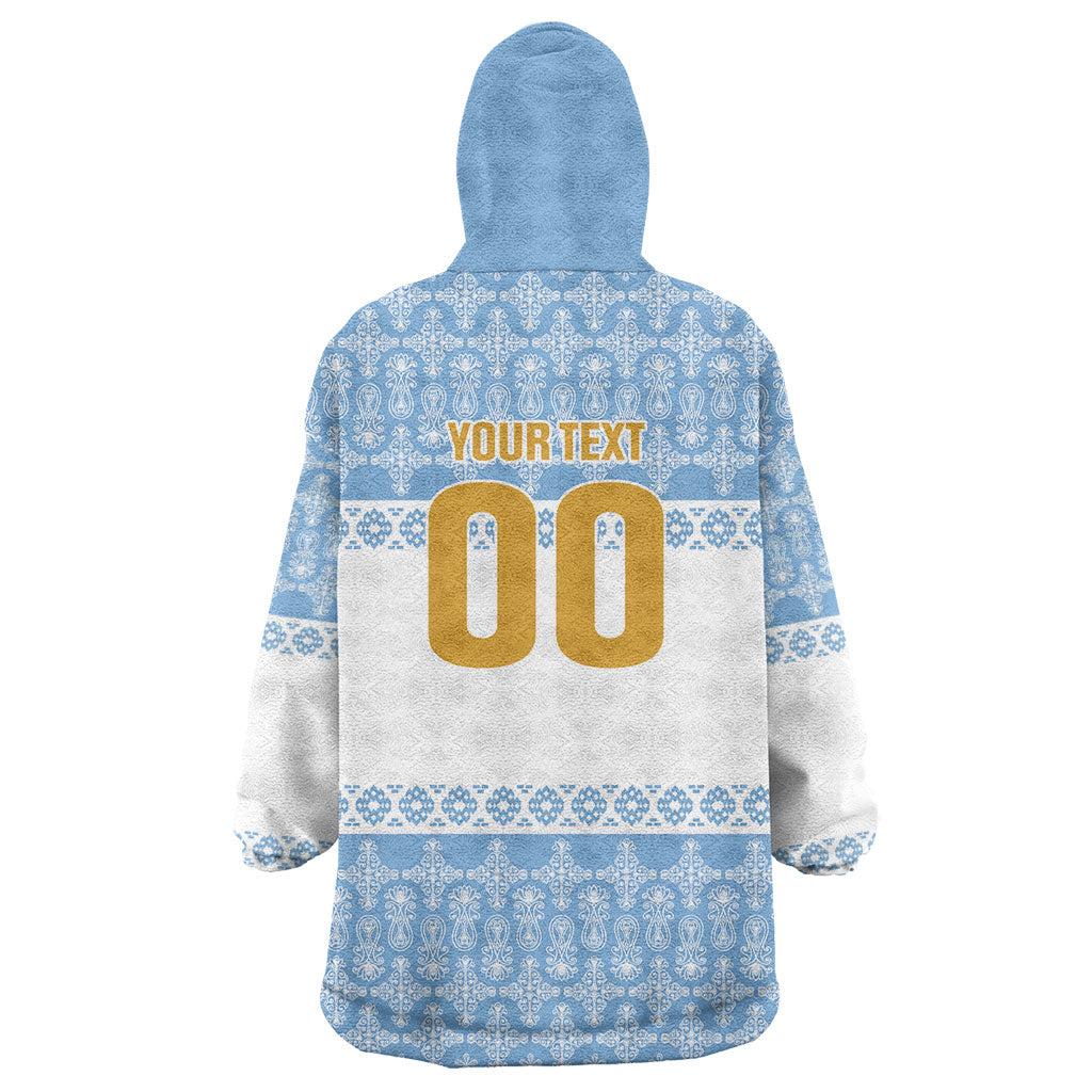 Argentina Rugby National Heritage Custom Wearable Blanket Hoodie Gaucho Inspired