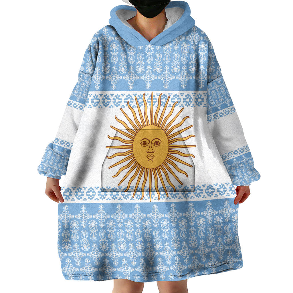 Argentina Rugby National Heritage Custom Wearable Blanket Hoodie Gaucho Inspired
