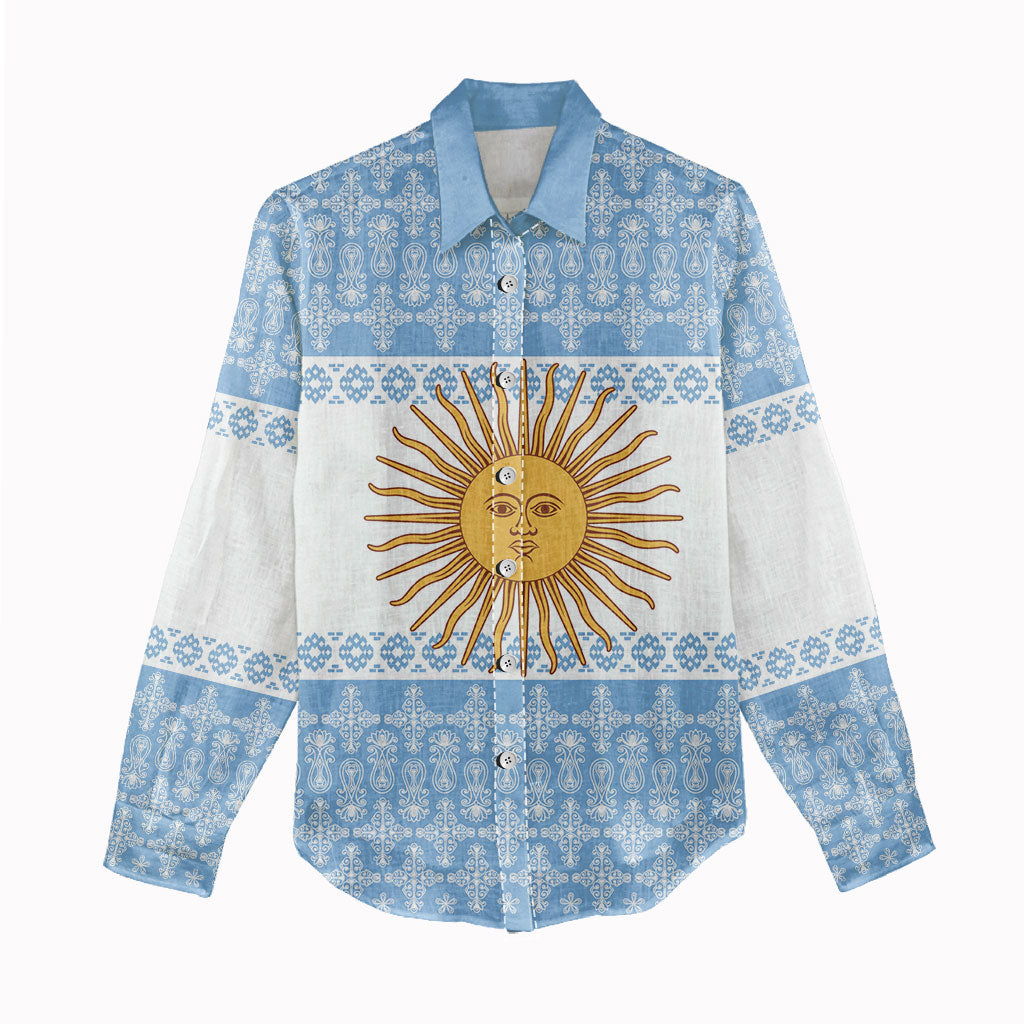 Argentina Rugby National Heritage Custom Women Casual Shirt Gaucho Inspired