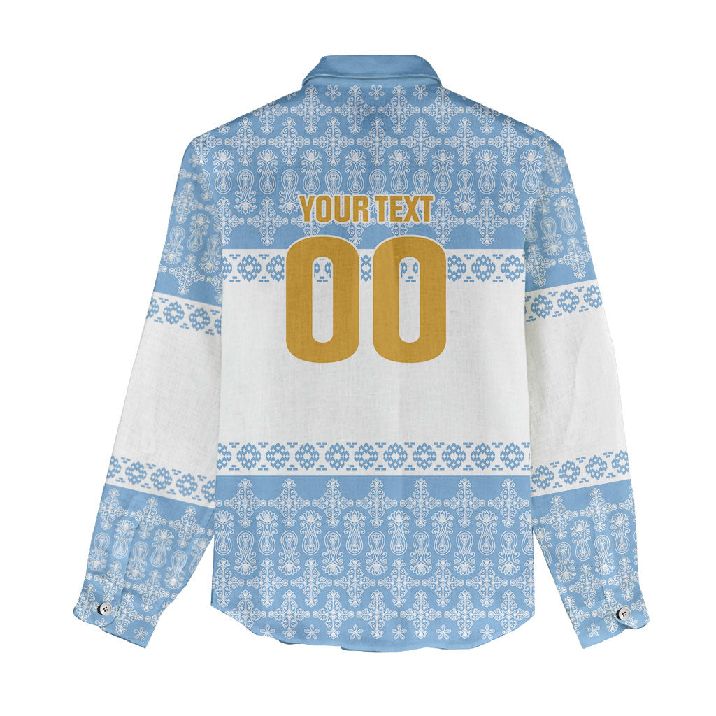 Argentina Rugby National Heritage Custom Women Casual Shirt Gaucho Inspired