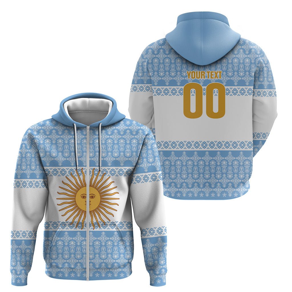 Argentina Rugby National Heritage Custom Zip Hoodie Gaucho Inspired