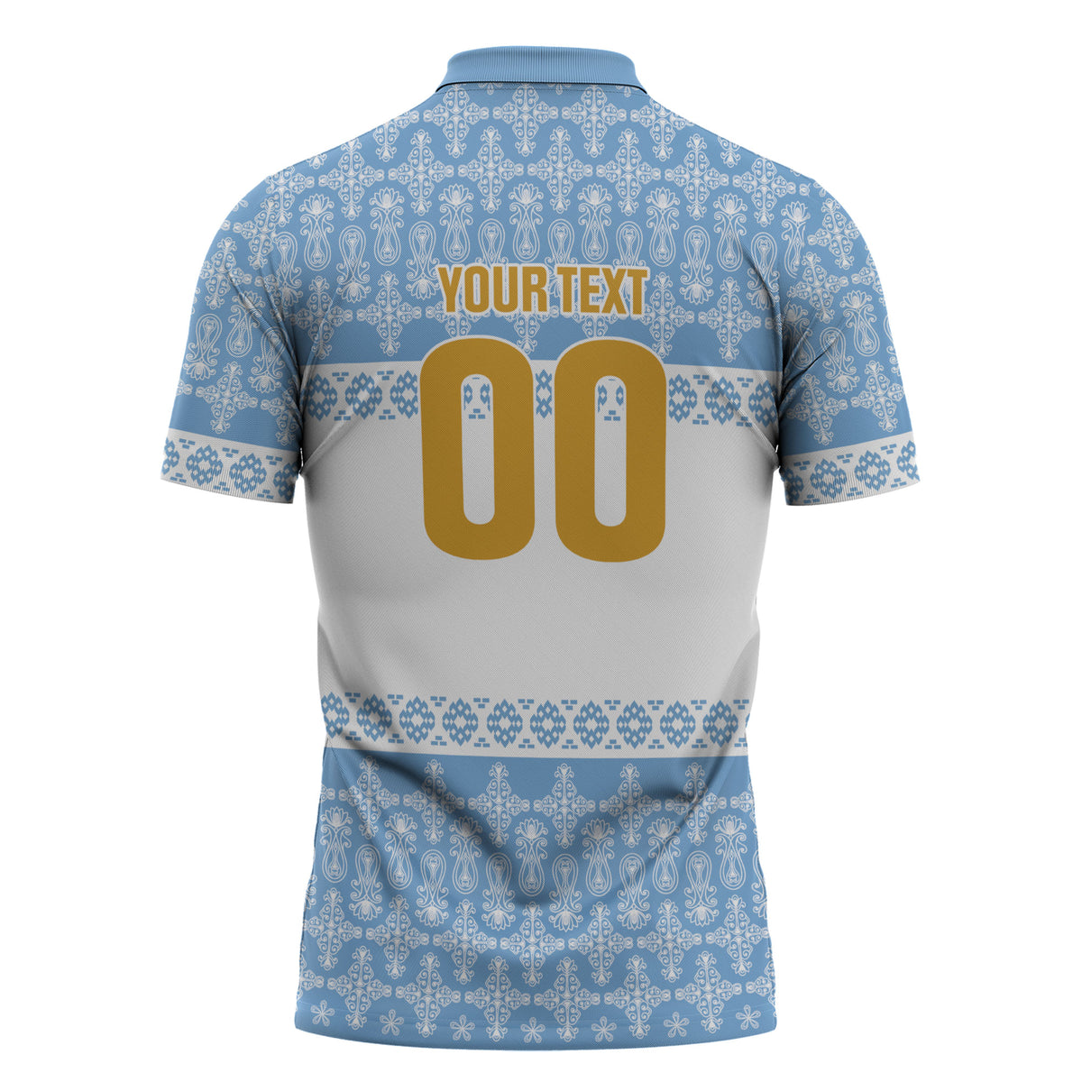 Argentina Rugby National Heritage Custom Zipper Polo Shirt Gaucho Inspired