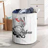Japan Rugby National Heritage Custom Laundry Basket Traditional Sashiko Inspired