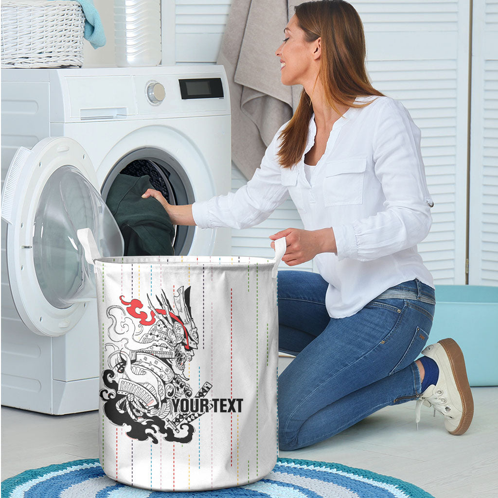 Japan Rugby National Heritage Custom Laundry Basket Traditional Sashiko Inspired
