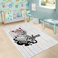 Japan Rugby National Heritage Custom Area Rug Traditional Sashiko Inspired