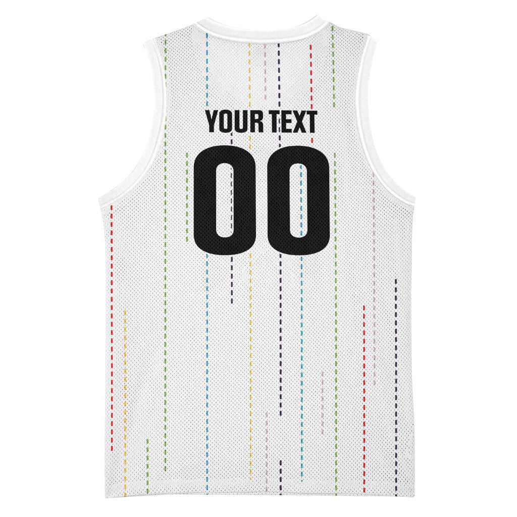 Japan Rugby National Heritage Custom Basketball Jersey Traditional Sashiko Inspired