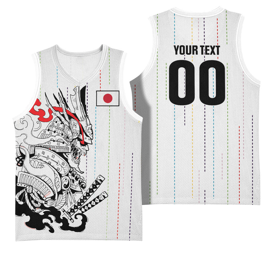 Japan Rugby National Heritage Custom Basketball Jersey Traditional Sashiko Inspired