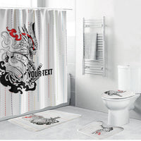 Japan Rugby National Heritage Custom Bathroom Set Traditional Sashiko Inspired