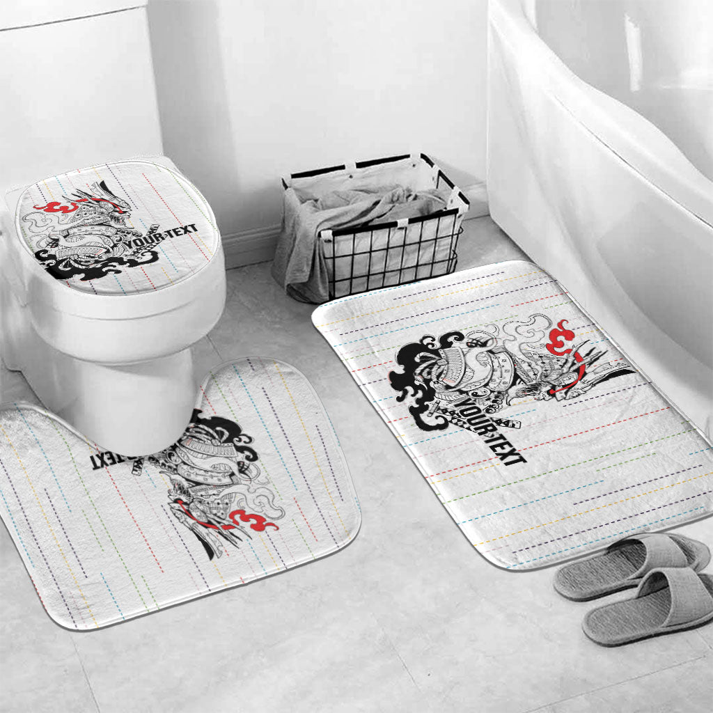 Japan Rugby National Heritage Custom Bathroom Set Traditional Sashiko Inspired