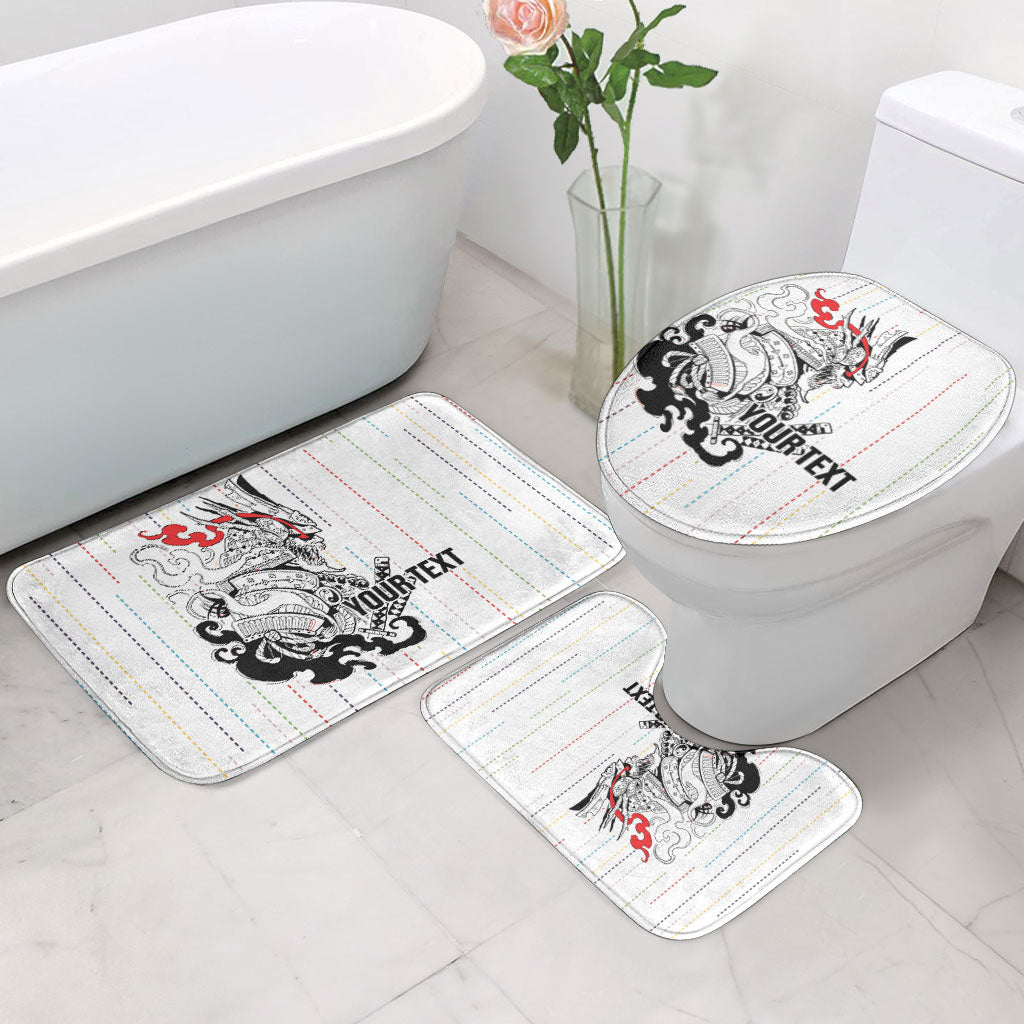 Japan Rugby National Heritage Custom Bathroom Set Traditional Sashiko Inspired