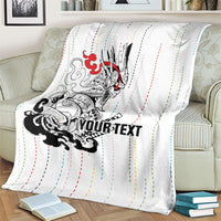 Japan Rugby National Heritage Custom Blanket Traditional Sashiko Inspired