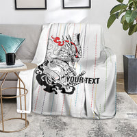 Japan Rugby National Heritage Custom Blanket Traditional Sashiko Inspired