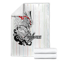 Japan Rugby National Heritage Custom Blanket Traditional Sashiko Inspired
