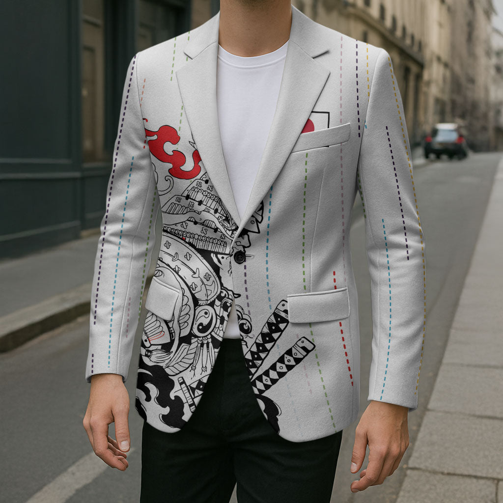 Japan Rugby National Heritage Custom Blazer Traditional Sashiko Inspired