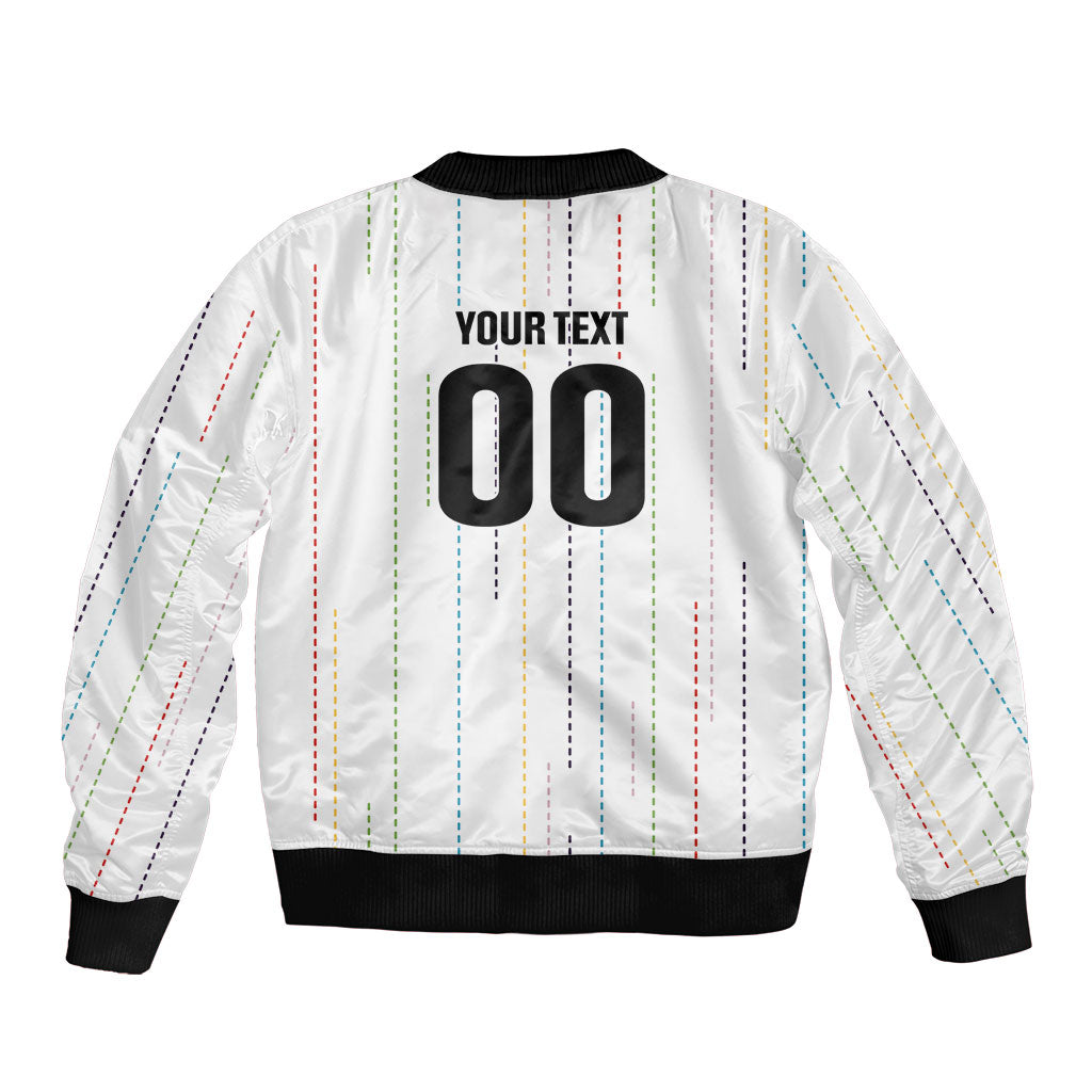 Japan Rugby National Heritage Custom Bomber Jacket Traditional Sashiko Inspired