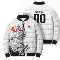 Japan Rugby National Heritage Custom Bomber Puffer Jacket Traditional Sashiko Inspired