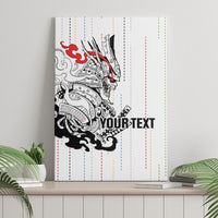 Japan Rugby National Heritage Custom Canvas Wall Art Traditional Sashiko Inspired