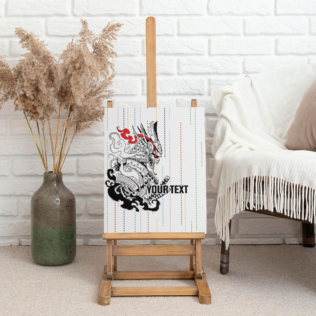 Japan Rugby National Heritage Custom Canvas Wall Art Traditional Sashiko Inspired