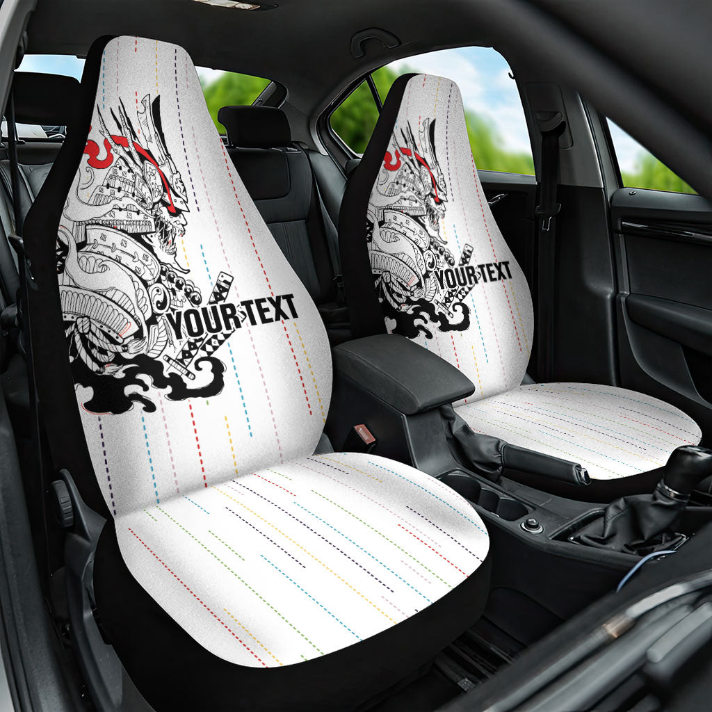 Japan Rugby National Heritage Custom Car Seat Cover Traditional Sashiko Inspired
