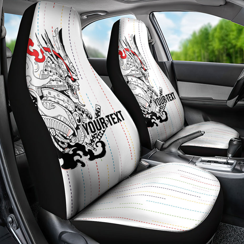Japan Rugby National Heritage Custom Car Seat Cover Traditional Sashiko Inspired