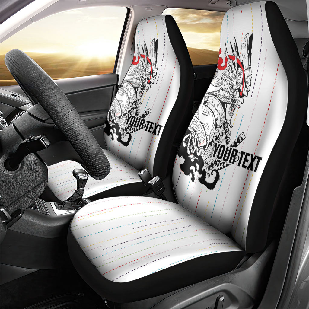 Japan Rugby National Heritage Custom Car Seat Cover Traditional Sashiko Inspired