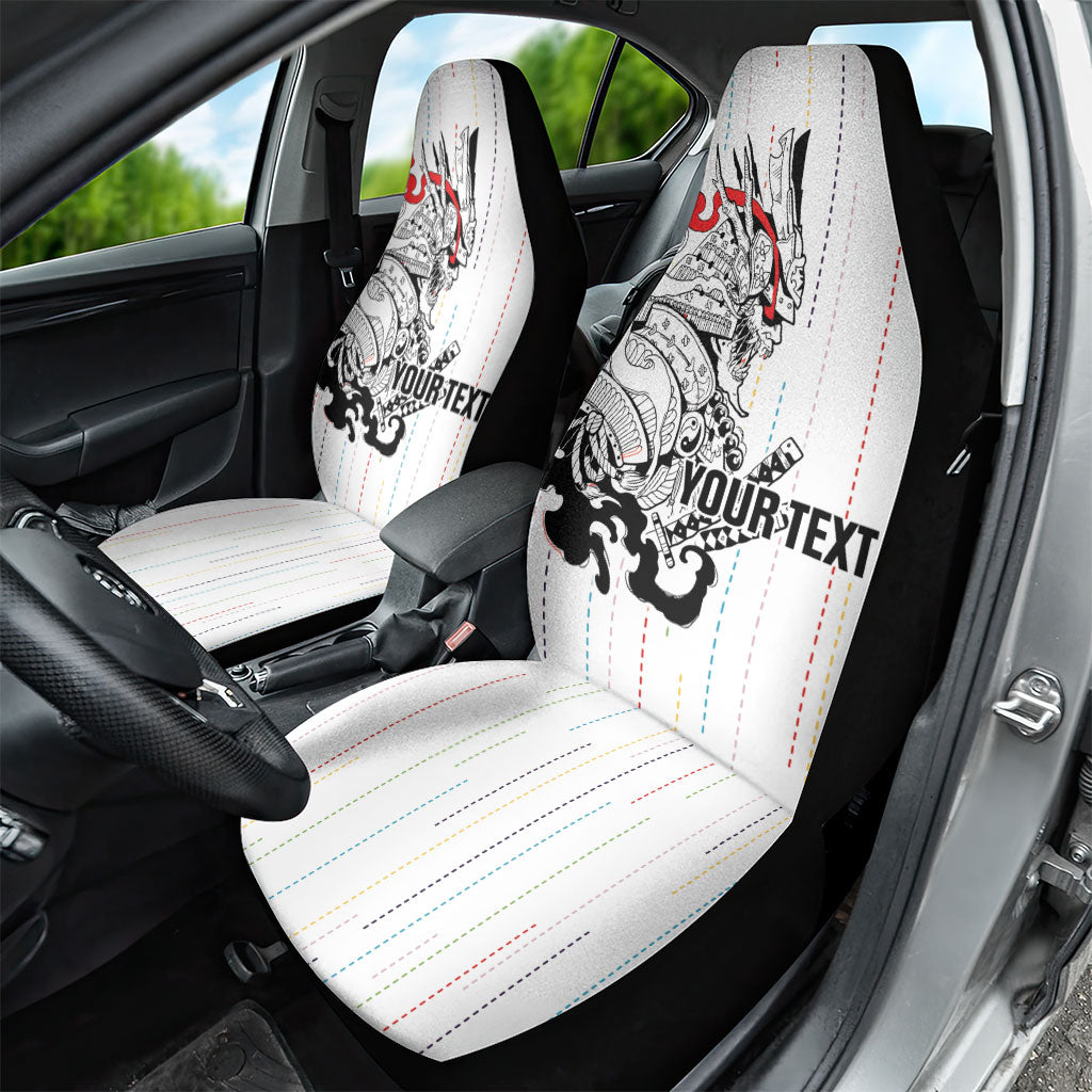 Japan Rugby National Heritage Custom Car Seat Cover Traditional Sashiko Inspired