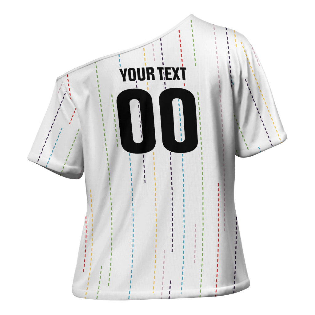 Japan Rugby National Heritage Custom Cross Shoulder Shirt Traditional Sashiko Inspired