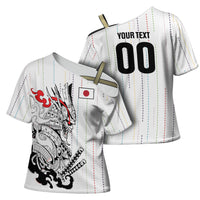 Japan Rugby National Heritage Custom Cross Shoulder Shirt Traditional Sashiko Inspired