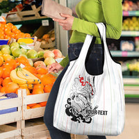 Japan Rugby National Heritage Custom Grocery Bag Traditional Sashiko Inspired