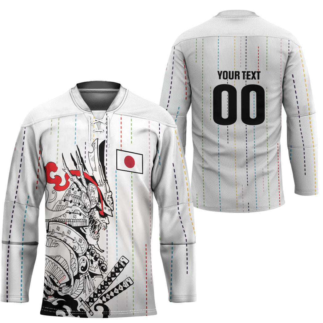 Japan Rugby National Heritage Custom Hockey Jersey Traditional Sashiko Inspired