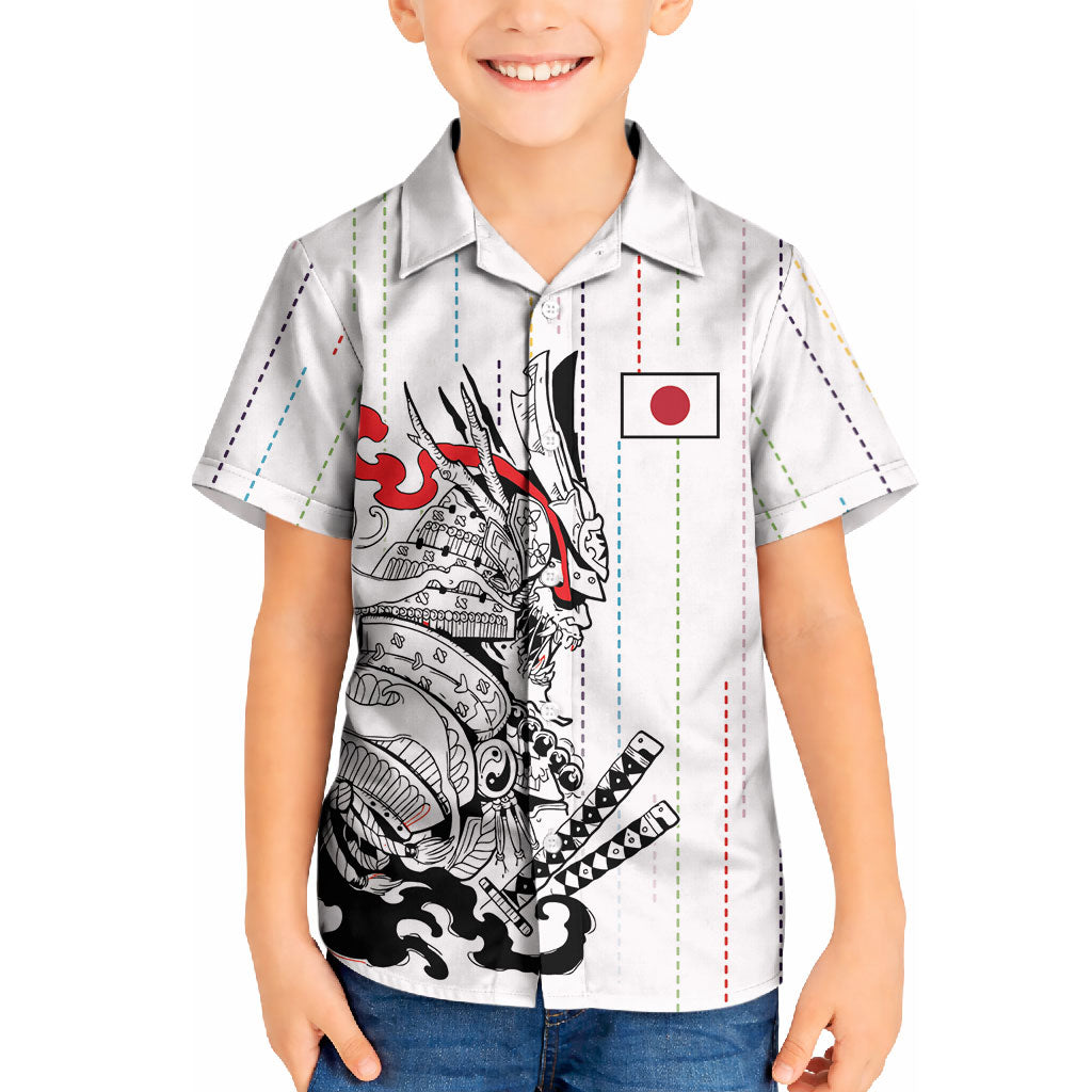 Japan Rugby National Heritage Custom Kid Hawaiian Shirt Traditional Sashiko Inspired