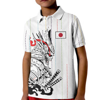 Japan Rugby National Heritage Custom Kid Polo Shirt Traditional Sashiko Inspired