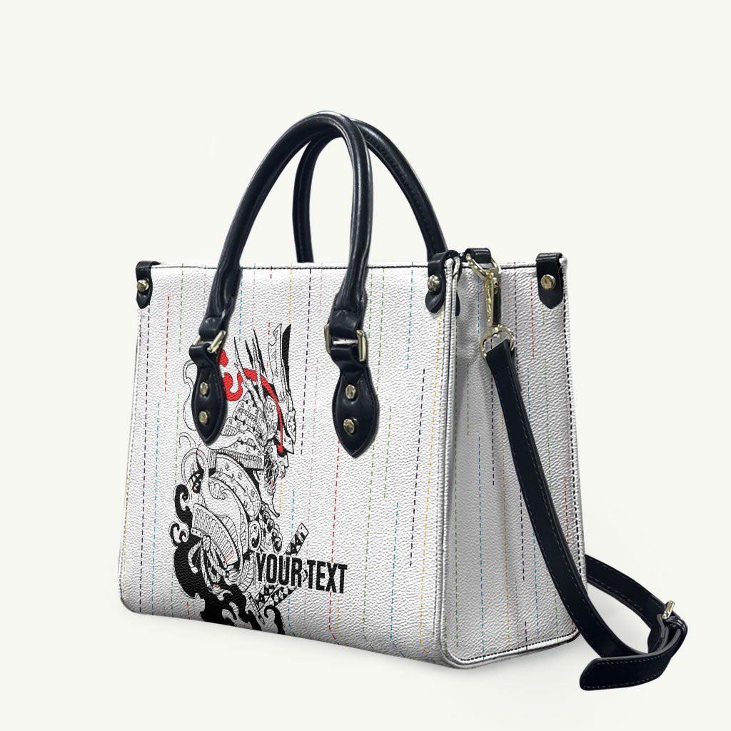 Japan Rugby National Heritage Custom Leather Bag Traditional Sashiko Inspired