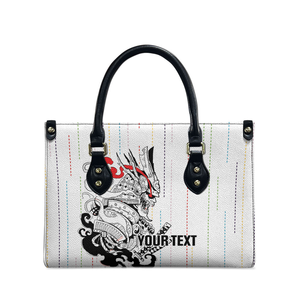 Japan Rugby National Heritage Custom Leather Bag Traditional Sashiko Inspired