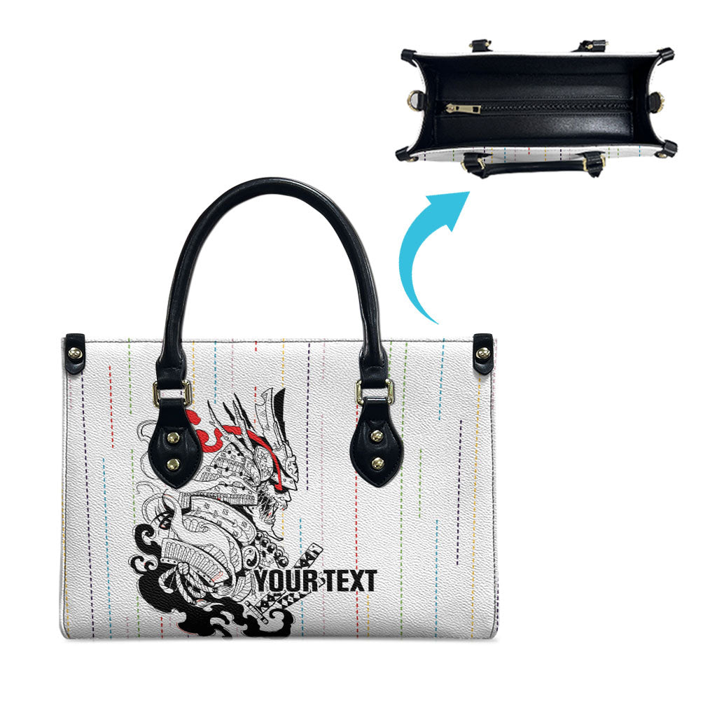 Japan Rugby National Heritage Custom Leather Bag Traditional Sashiko Inspired