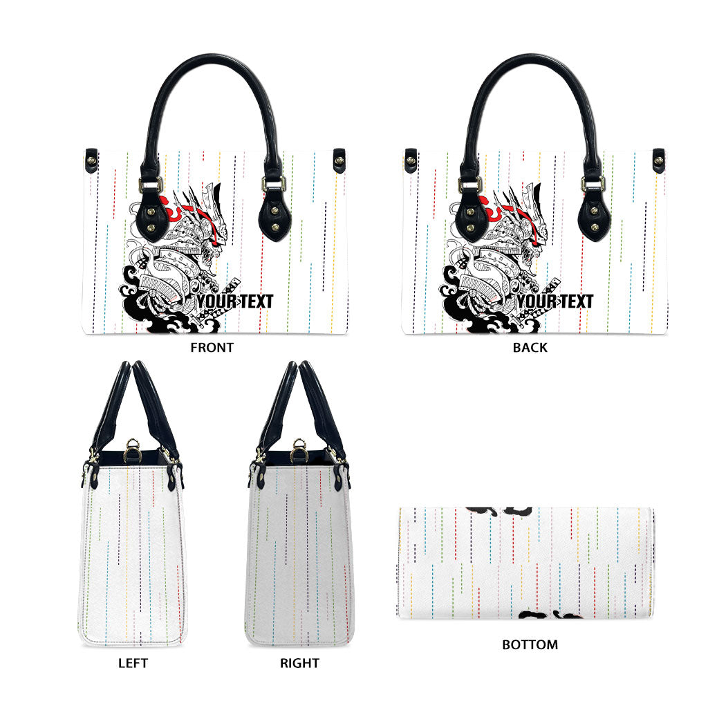 Japan Rugby National Heritage Custom Leather Bag Traditional Sashiko Inspired