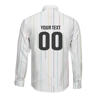 Japan Rugby National Heritage Custom Long Sleeve Button Shirt Traditional Sashiko Inspired