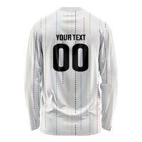 Japan Rugby National Heritage Custom Long Sleeve Shirt Traditional Sashiko Inspired