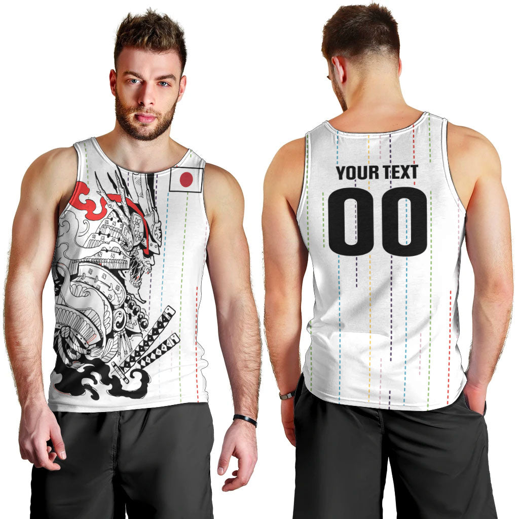 Japan Rugby National Heritage Custom Men Tank Top Traditional Sashiko Inspired