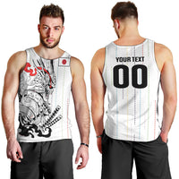 Japan Rugby National Heritage Custom Men Tank Top Traditional Sashiko Inspired