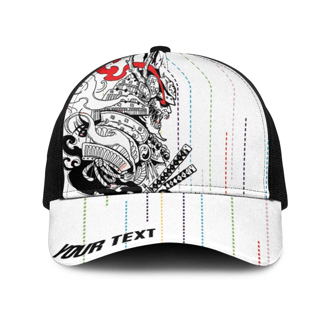 Japan Rugby National Heritage Personalized Mesh Trucker Cap Traditional Sashiko Inspired
