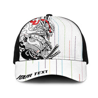 Japan Rugby National Heritage Personalized Mesh Trucker Cap Traditional Sashiko Inspired