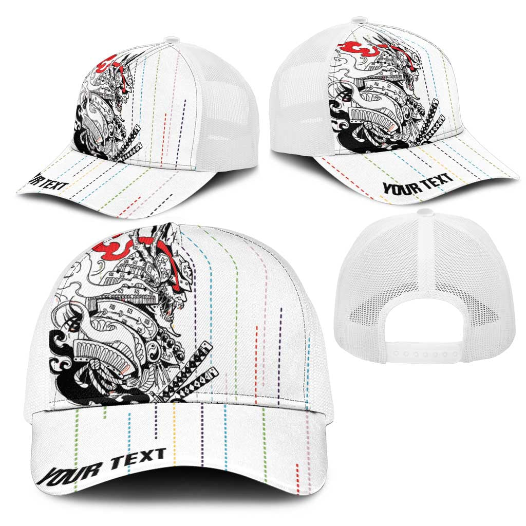 Japan Rugby National Heritage Personalized Mesh Trucker Cap Traditional Sashiko Inspired