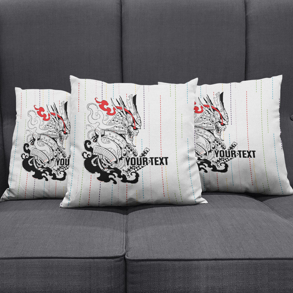 Japan Rugby National Heritage Custom Pillow Cover Traditional Sashiko Inspired